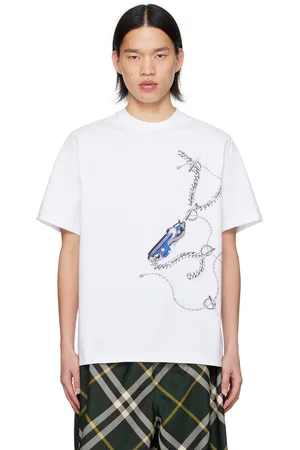 Burberry White Print T-Shirt