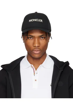 Moncler Black Embroidered Logo Gabardine Baseball Cap