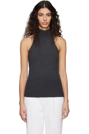 Totême Gray Pinched Seam Turtleneck
