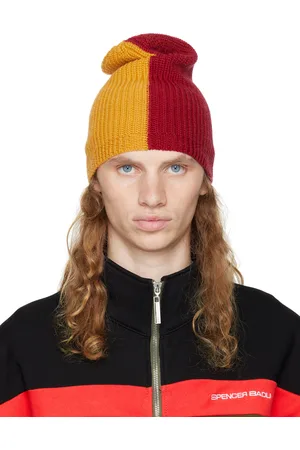 Spencer Badu Red & Yellow Split Beanie