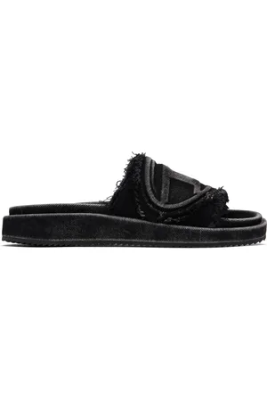 Diesel Black Sa-Slide D Oval Sandals