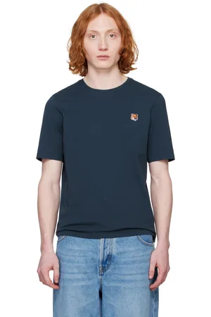 Maison Kitsuné Navy Fox Head Patch Regular T-shirt