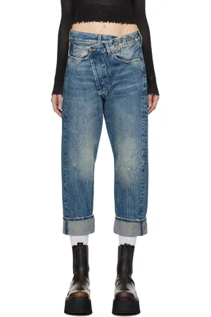 R13 Blue Crossover Jeans