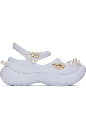 Crocs Blue Phaedra Embellished Heeled Sandals
