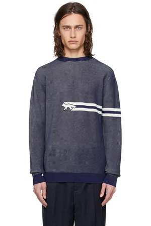 Maison Kitsuné Navy Flash Fox Sweater