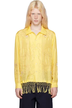 BODE Yellow Paquerette Fringe Shirt