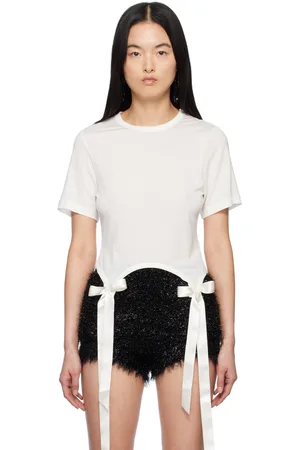Simone Rocha Off-White Bow Tail Easy T-shirt