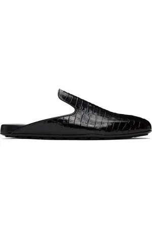 Bottega Veneta Black Roma Slippers