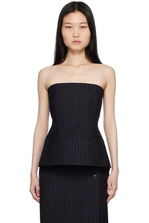 CO Navy Tailored Bustier Top