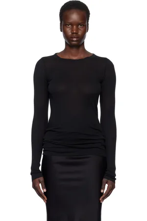 Rick Owens Black Hollywood Rib LS T-shirt
