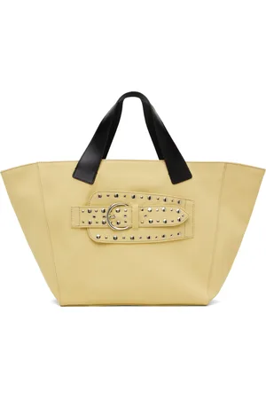 Gimaguas Biege & Black Maxi Casilda Canvas Tote