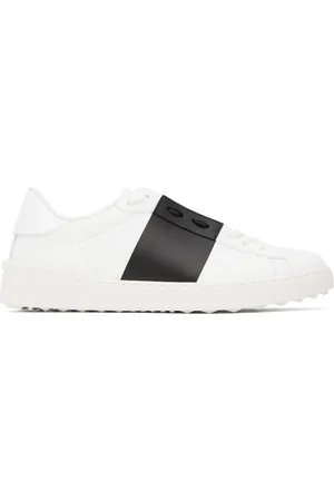VALENTINO GARAVANI White & Black Open Sneakers