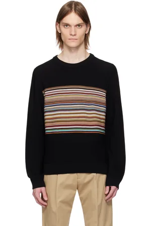 Paul Smith Black Signature Stripe Block Wool Sweater