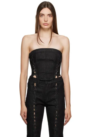 KSUBI Laced Denim Corset