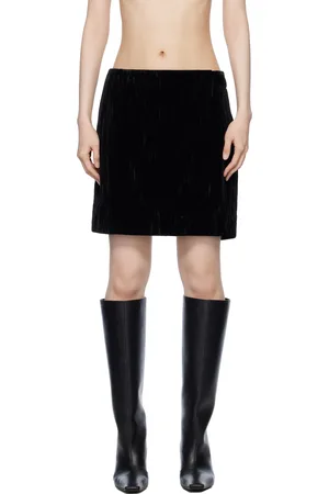 Holzweiler Black Cygnet Velvet Miniskirt