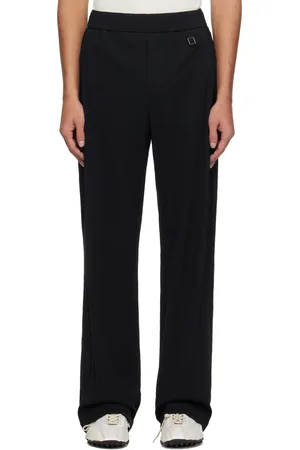 WOOYOUNGMI Black Crinkled Trousers