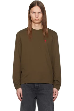 Ami Brown Red Ami de Coeur Long Sleeve T-shirt