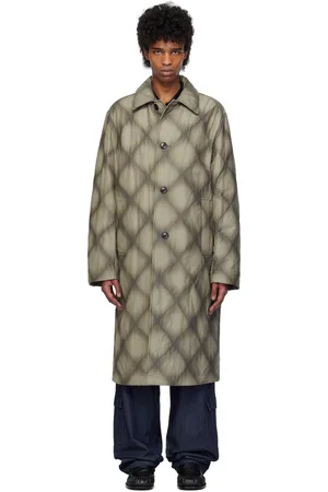 DRIES VAN NOTEN Gray Duck Canvas Coat
