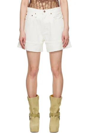 R13 Off-White Nina Denim Shorts