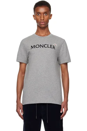 Moncler Gray Flocked Logo T-shirt