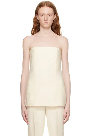 Helmut Lang Off-White Slit Camisole