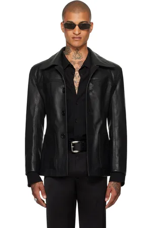 LU’U DAN Slim-Fit Creep Leather Jacket