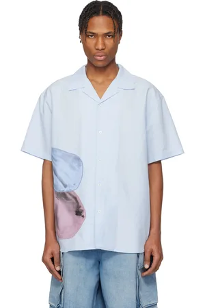 J.W.Anderson Blue Balloon Embroidery Short Sleeve Shirt