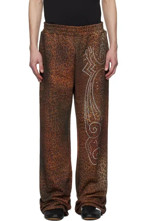 Praying Brown Cheetah Studded Terry Sweatpants