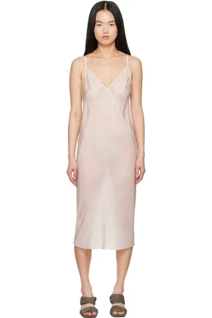 Rick Owens Off-White Hollywood Slip Midi Dress