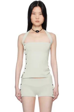 Belle Gray Snap Top