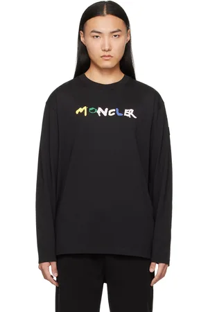 Moncler Black Printed Long Sleeve T-Shirt