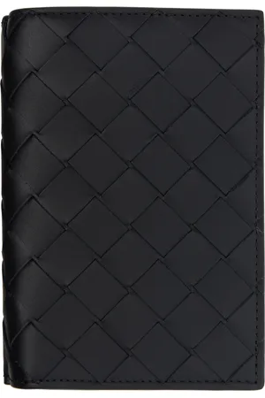 Bottega Veneta Black Intrecciato Medium Bi-Fold Wallet