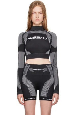 MISBHV Black Cropped Long Sleeve Sport Top
