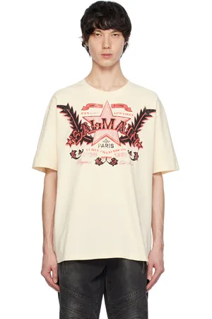 Balmain Beige Western T-Shirt