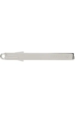 Salvatore Ferragamo Silver Gancio Tie Bar