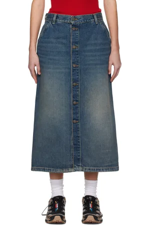 Carhartt Blue Marvin Denim Midi Skirt