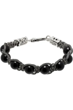 EMANUELE BICOCCHI Black Shamballa Bead Bracelet