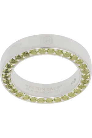 Hatton Labs Silver & Green Classic Infinity Ring