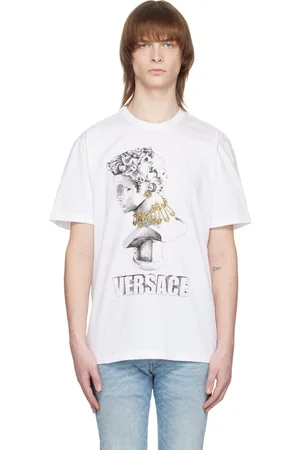 VERSACE White Printed T-Shirt