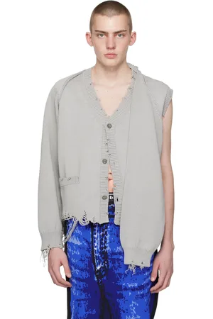 DOUBLET Gray 2Way Sleeve Cardigan