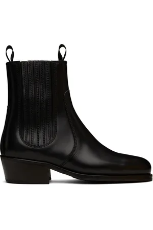 LEMAIRE Black Leather Chelsea Boots