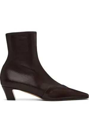 Khaite Brown Nevada Stretch Low Boots
