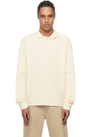 Soulland Off-White Robert Plush Long Sleeve Polo
