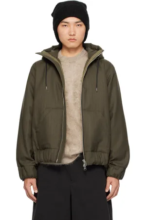 SACAI Brown Chalk Stripe Jacket