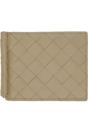 Bottega Veneta Taupe Bill Clip Wallet