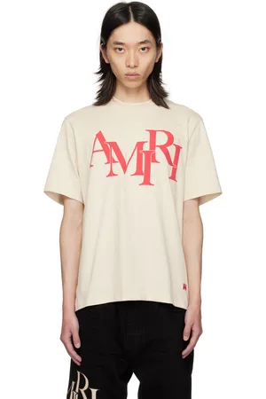 AMIRI Beige Staggered T-Shirt