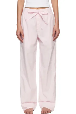 Tekla Pink Poplin Pyjama Pants