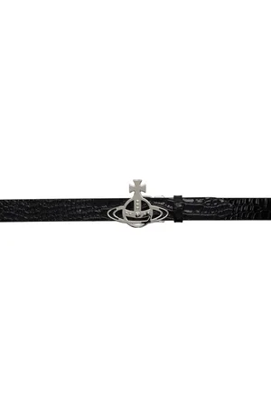 Vivienne Westwood Black Line Orb Buckle Belt