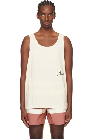 Rhude Off-White Embroidered Tank Top