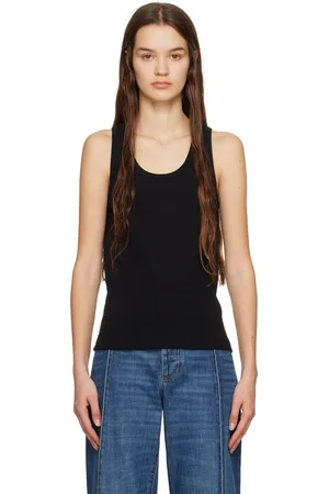 Bottega Veneta Black Rib Tank Top